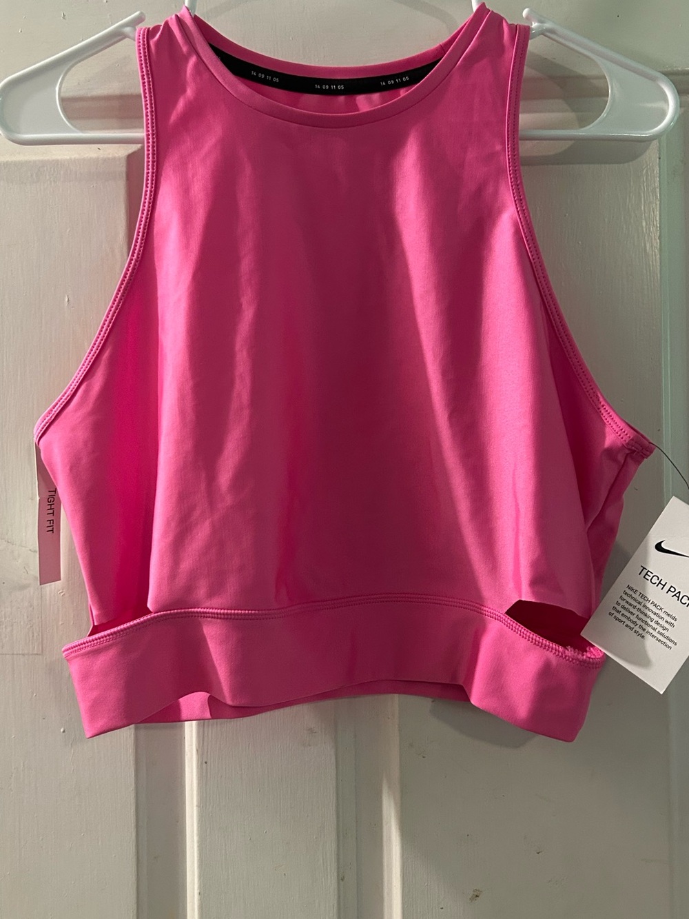 Nike Hot Pink Cropped Tech Tank